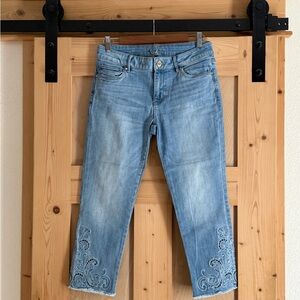 Embroidered Blue Jeans